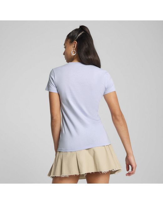 PUMA Blue Regular Fit Logo T-Shirt