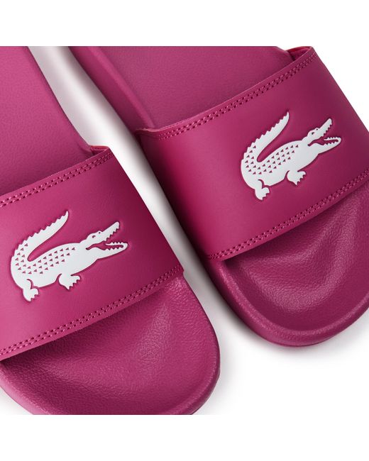 Lacoste Pink Serve Sliders