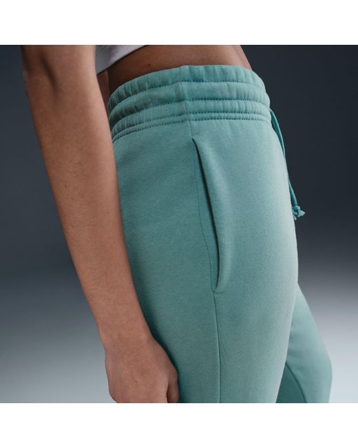 Nike Blue Sportswear Phoenix Fleece Mid-Rise Sweatpants