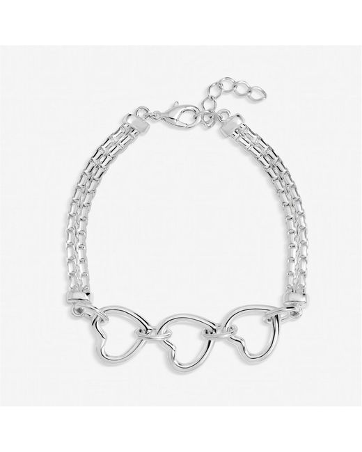 Inicio Metallic Sterling Plated Heart Bracelet