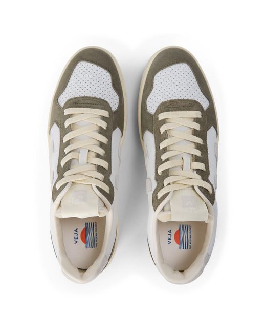 Veja Green V-82 Leather Low-Top Trainers for men