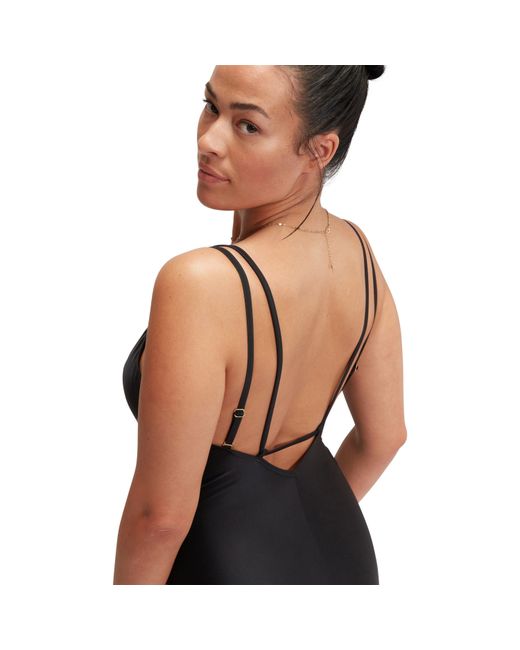 Speedo Black Shaping Strappy 1 Piece