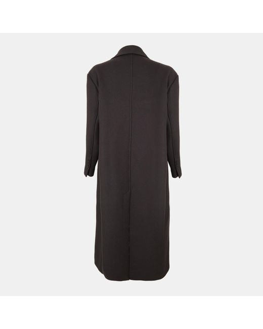 AMI Black Manteau Structured Overcoat for men