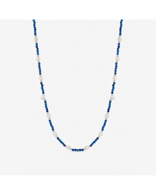 Inicio Blue Sterling Plated Lapis Necklace