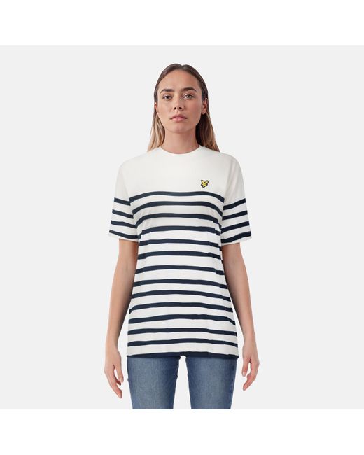 Lyle & Scott Blue C Breton Long-Sleeve T-Shirt