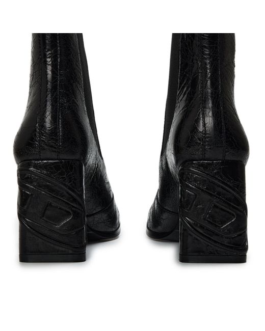 DIESEL Black Giove Ankle Heeled Boots