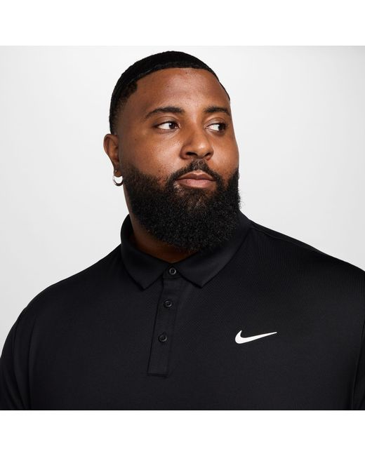 Nike Black Df Tour Solid Polo for men