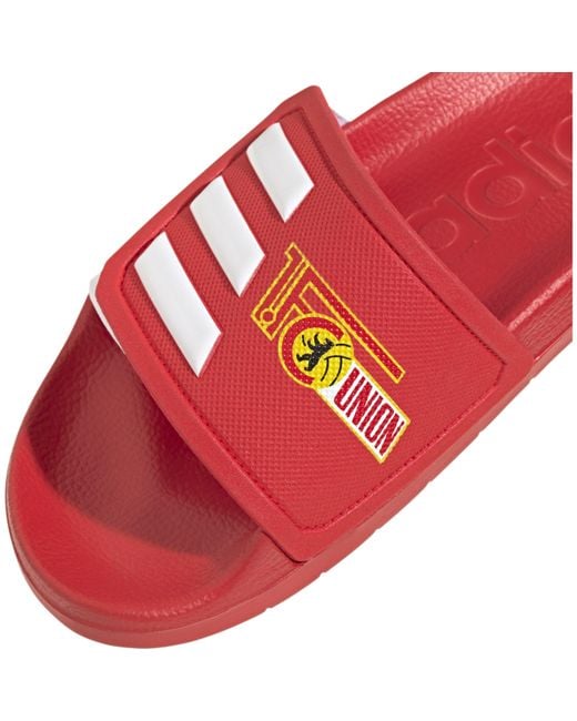 Adidas Red Adults Adilette Tnd Cloudfoam Quick-Drying Pool Sliders