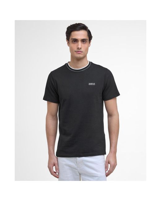 Barbour Black Buxton Tipped T-Shirt for men