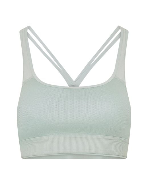 On Shoes Blue Medium Impact N Wired Sports Bra