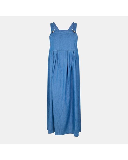 Mama.licious Blue Mama Denim Pinafore Dress