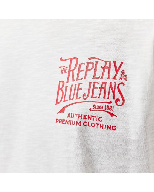 Replay White Back Jeans T-Shirt for men