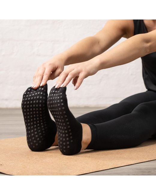 MYGA Natural Pack Of 3 Gripped Yoga Socks