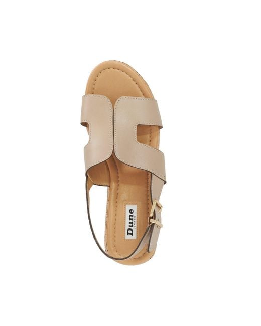 Dune Natural Kouper Flatform Sandal