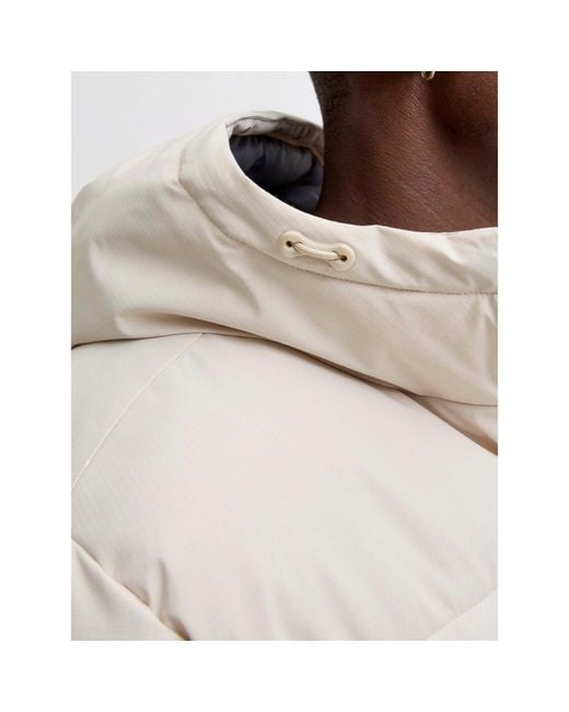 Jack & Jones White Global Short Puffer Jacket for men