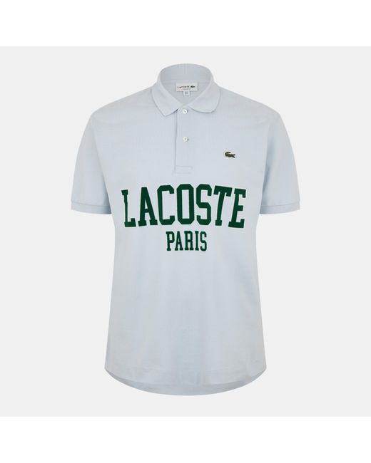 Lacoste Blue French Short-Sleeve Polo Shirt for men
