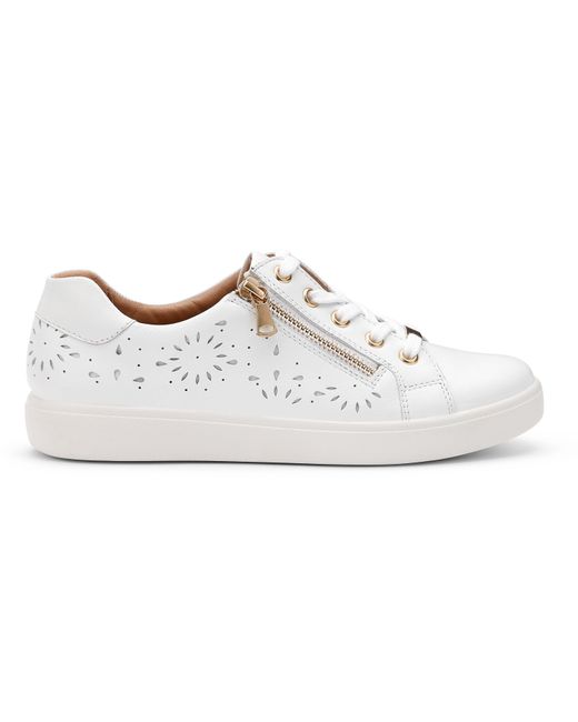 Hotter White Wonder Wide Trainers