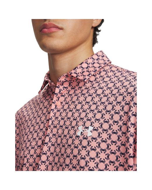 Under Armour Red Short Sleeve Performance Polo Shirt for men
