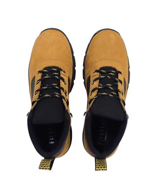 Firetrap Blue Delia Premium Leather Ankle Lace Up Hiker Rugged Boots for men
