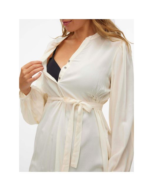 Mama.licious White Maternity Long Sleeve Blouse