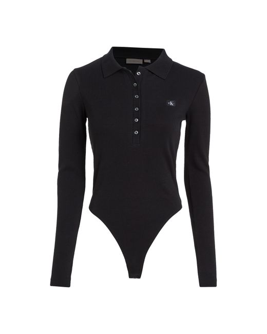 Calvin Klein Blue Polo Buttoned Bodysuit
