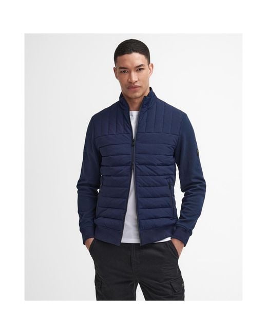 Barbour Blue Counter Quilted Long Sleeve Zip Front Hybrid Jacket for men