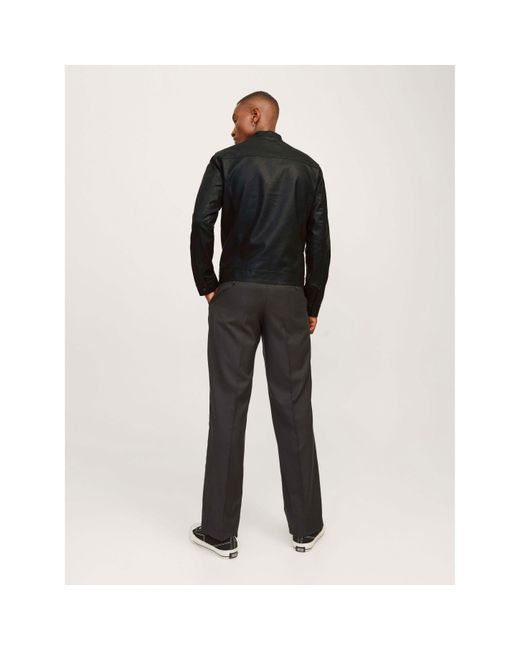 Jack & Jones Black Warner Faux Leather Jacket for men