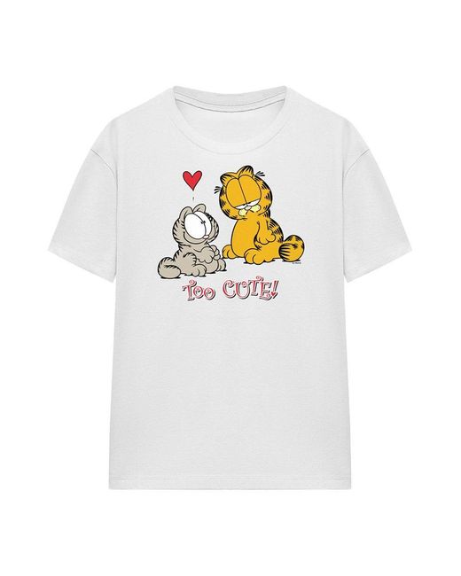 Garfield White Too Cute T-Shirt