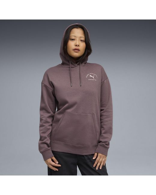 PUMA Purple Class Relaxed Overhead Tech Fleece Hoodie