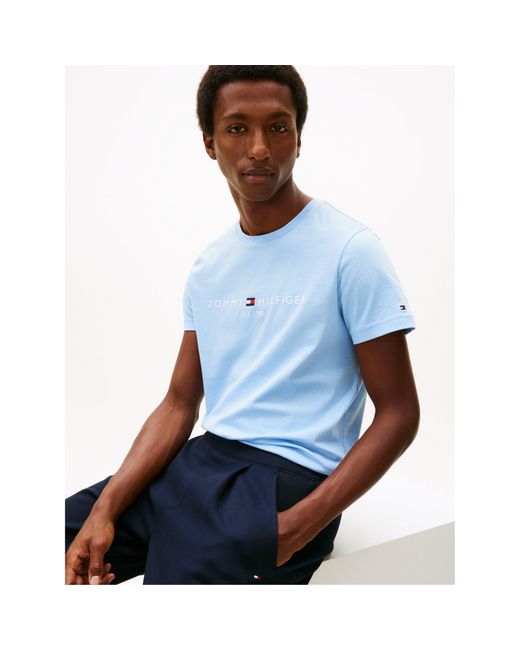 Tommy Hilfiger Blue Short-Sleeved T-Shirt for men