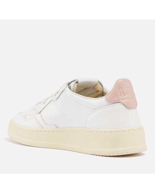 Autry White Medalist Leather Court Trainers
