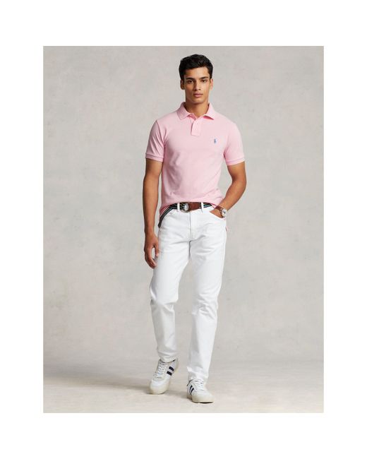 Polo Ralph Lauren Pink Custom Slim Short Sleeve Shirt for men