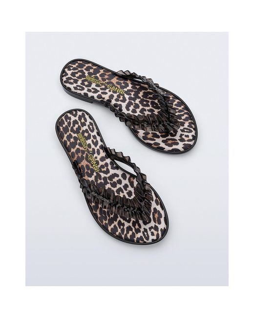 Melissa Black X Ganni Ff Flip Flops