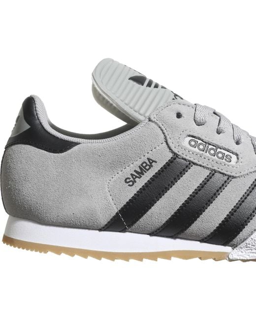 Adidas Gray Originals Samba Suede Trainers for men