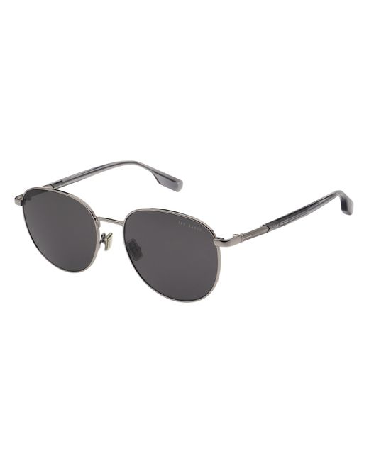 Ted Baker Gray Stanley Round Sunglasses for men