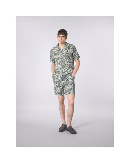 Pretty Green Green Patterned Short Sleeve Shirt for men