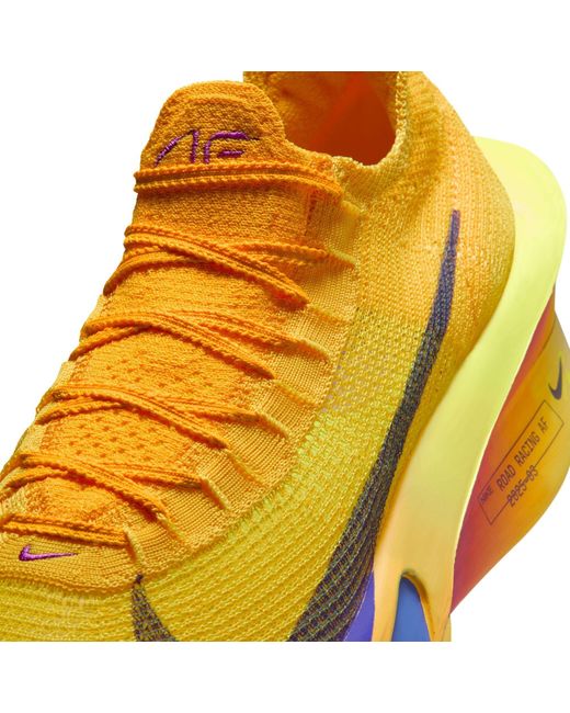 Nike Yellow Zoomx Alphafly 3 Running Shoes for men