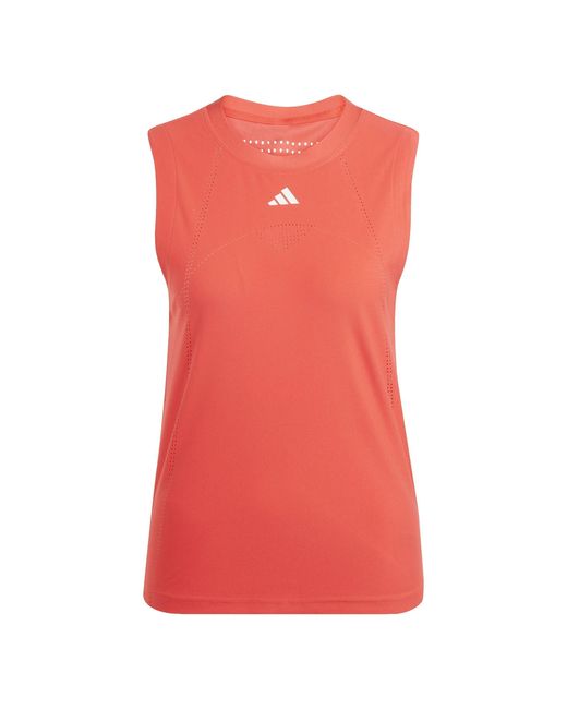 Adidas Red Tennis Pro Climacool+ Match Tank Top
