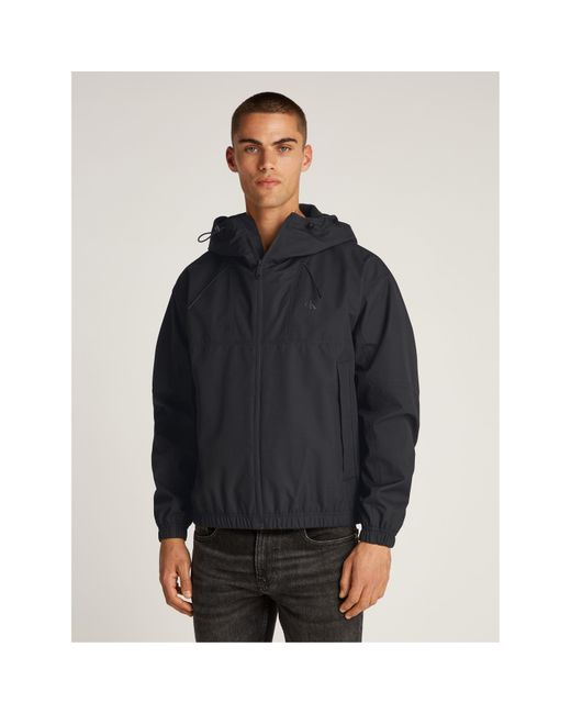 Calvin Klein Black Long Sleeve Windbreaker for men