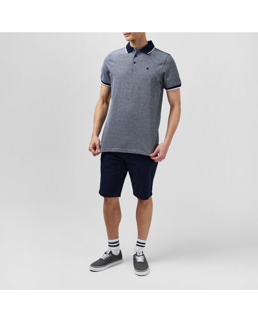 SoulCal & Co California Blue Pique Polo Shirt for men