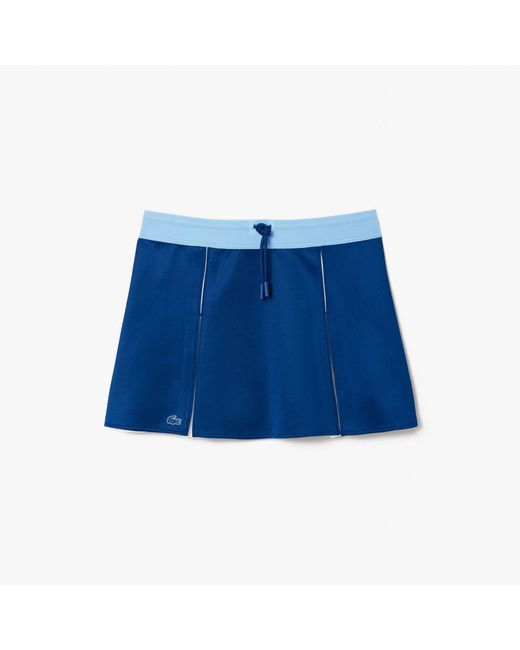Lacoste Blue Adjustable Colour-Block Interlock Skirt