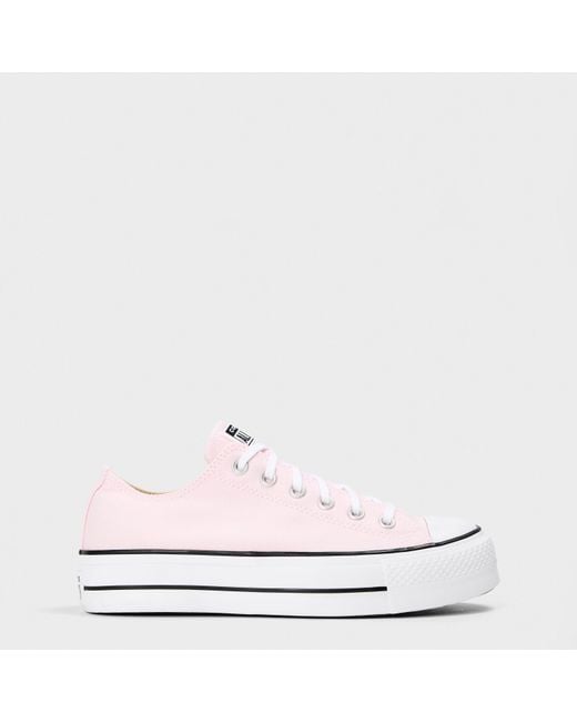 Converse White Chuck Taylor All Star Platform Canvas Low Top Shoes