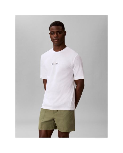 Calvin Klein White Logo T-Shirt for men