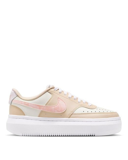 Nike Pink Court Vision Alta Leather Trainers