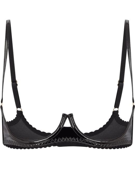 Agent Provocateur Black Ozella Open Bra