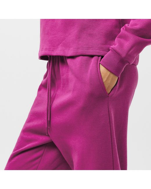 Pieces Purple Heavyweight Closed Hem Fleece Joggers