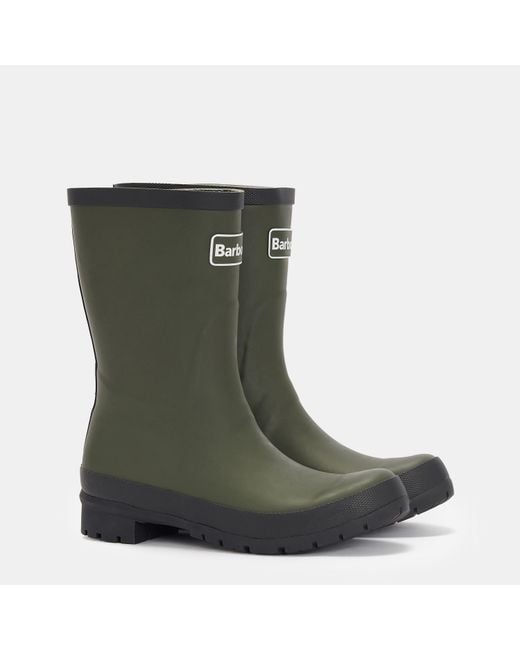 Barbour Green Mid-Height Wellington Boots