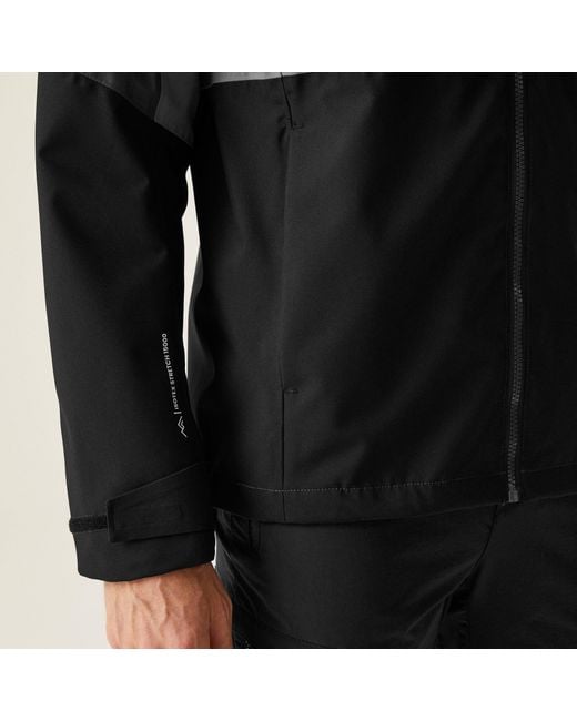Regatta Black Maland Waterproof Hooded Jacket for men