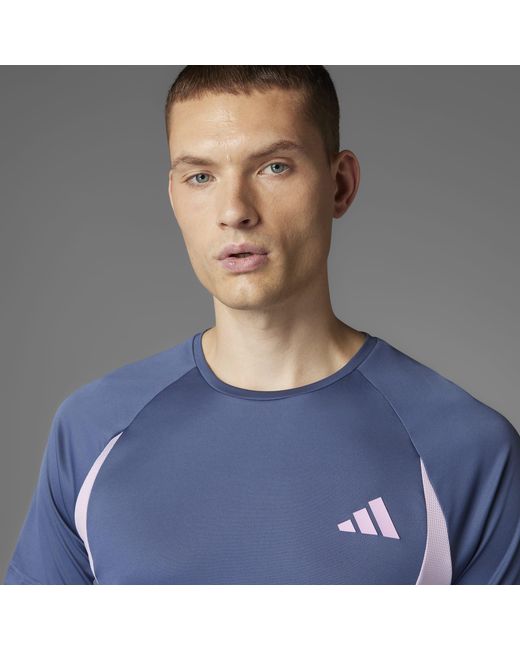 Adidas Blue Climacool Colorblock T-Shirt for men