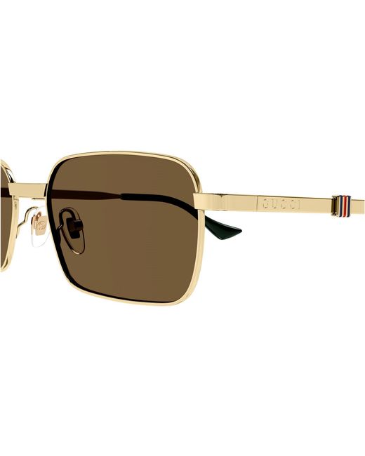 Gucci Metallic Gg1495S Rectangle Sunglasses for men